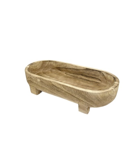 PILA RUSTICA MADERA OVAL XL  52x25x13 cm