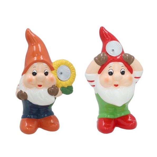 GNOMO KIRK 2 SURT  LUZ SOLAR LED 22 CM