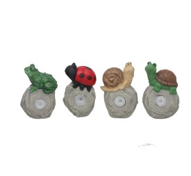 PIEDRA 4 SURT C/ANIMAL LUZ SOLAR LED 11,5X8,5X18 CM 6H