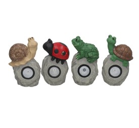 PIEDRA 4 SURT C/ANIMAL LUZ SOLAR LED 14X9,5X23 CM