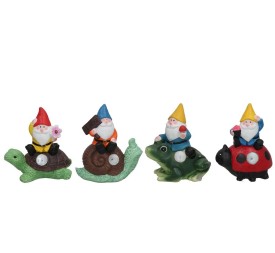 ANIMALES 4 SURT C/GNOMO LUZ SOLAR LED 20X15,5X22,5
