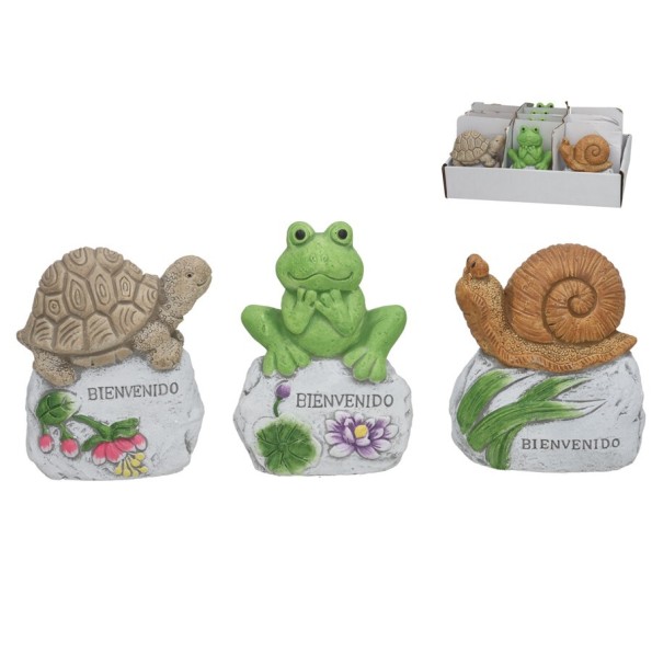 PIEDRA C/ANIMAL 3 SURT DECO 10,1X5,1X12 CM