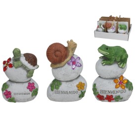 PIEDRA C/ANIMAL 3 SURT DECO 9,6X5,1X14,6 CM