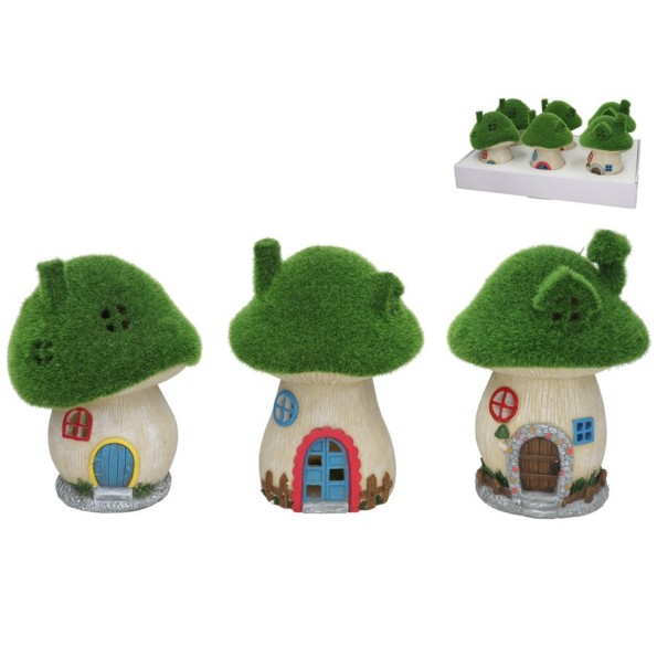 CASITA SETA FLOC LUZ SOLAR LED 13X12X18,5 CM 6H