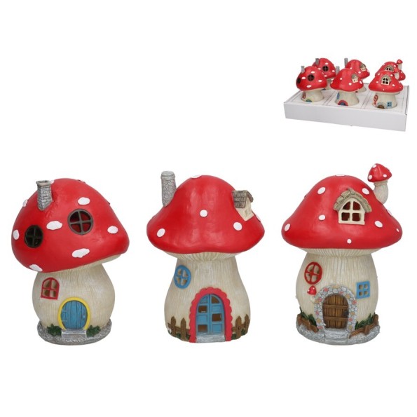 CASITA SETA LUZ SOLAR LED 13X12X18,5 CM 6H