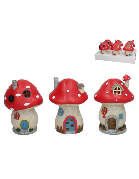 CASITA SETA LUZ SOLAR LED 13X12X18,5 CM 6H