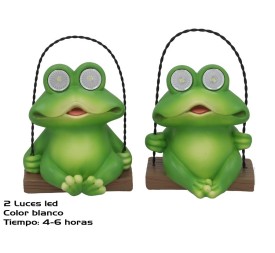 RANA COLUMPIO 2 SURT.2 LUZ SOLAR LED12,8X9X18 CM 6