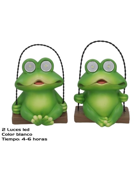 RANA COLUMPIO 2 SURT.2 LUZ SOLAR LED12,8X9X18 CM 6