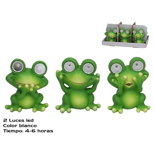 RANA GUSS 3 SURT 2 LUZ SOLAR LED 10X7X12 CM 6H