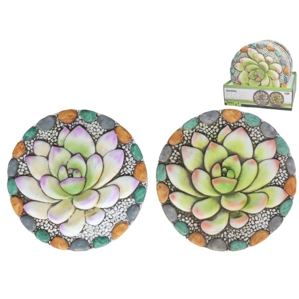 BALDOSA DECORADO FLOR 2 SRT 25X2,5 CM