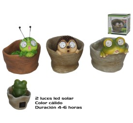 MACETERO ANIMALITOS C/LUZ SOLAR 3 SRT 14,5X14.5X14