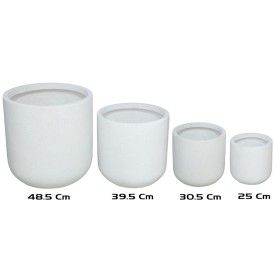 MACETERO MAGNESIO X4 48,5/39,5/30,5/25 CM BLANCO