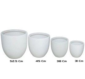 MACETERO MAGNESIO X4 52/45/38/31CM BLANCO