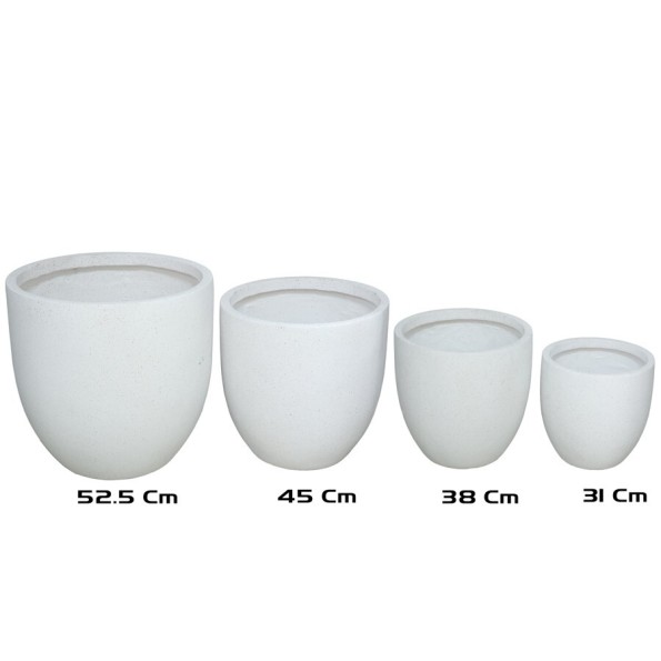 MACETERO MAGNESIO X4 52/45/38/31CM BLANCO