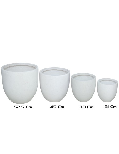 MACETERO MAGNESIO X4 52/45/38/31CM BLANCO