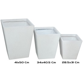 MACETERO MAGNESIO X3 41/34/28,5 CM BLANCO