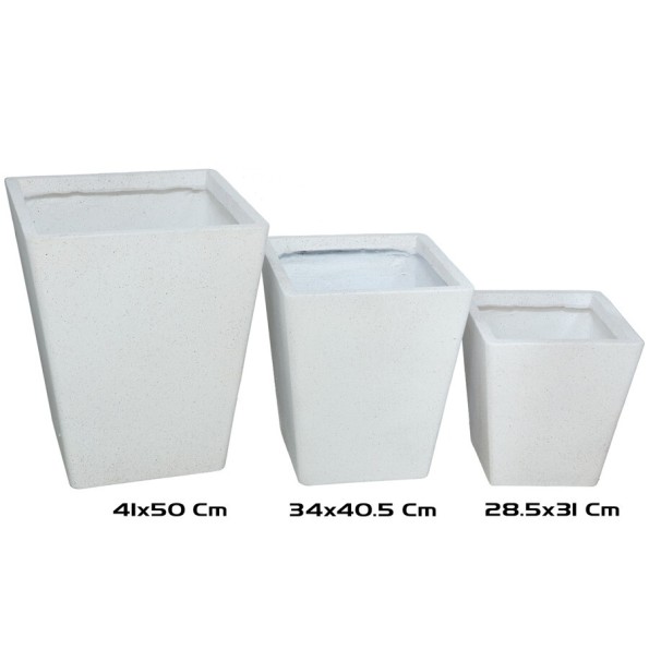 MACETERO MAGNESIO X3 41/34/28,5 CM BLANCO