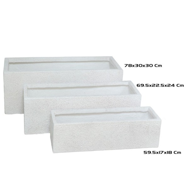 JARDINERA MAGNESIO X3 78/69,5/59,5 CM BLANCO