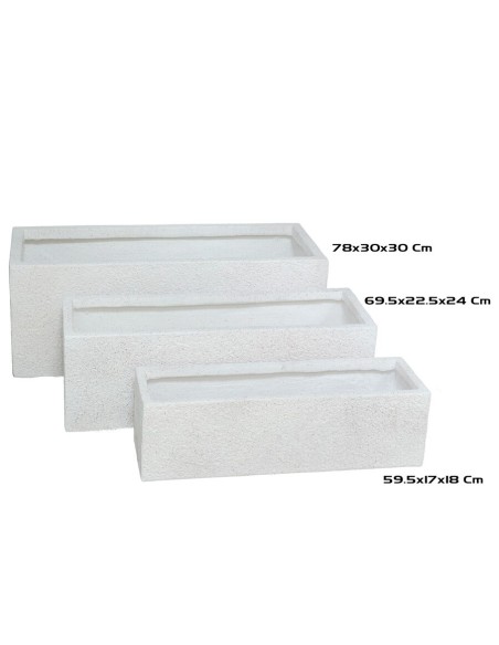 JARDINERA MAGNESIO X3 78/69,5/59,5 CM BLANCO