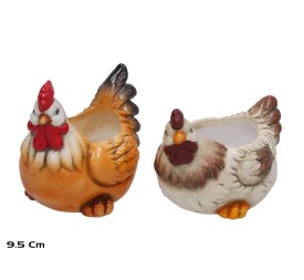 MACETA GALLINA RUTH 2 SURT. 13,1X10X12,1CM