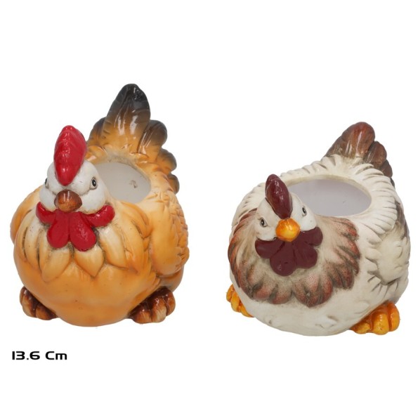 MACETA GALLINA RUTH 2 SURT. 17,5X12,4X14,2CM
