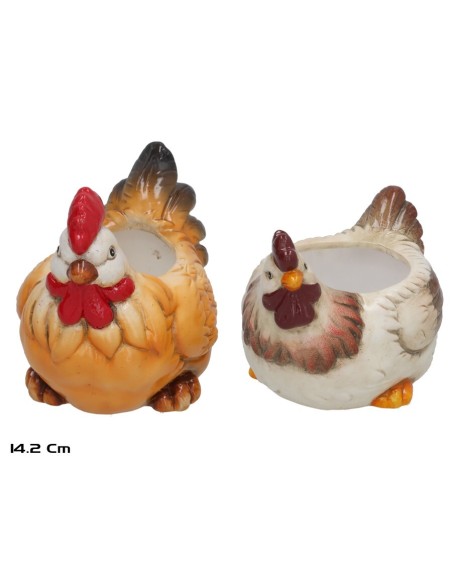 MACETA GALLINA RUTH 2 SURT. 22,5X16,7X17,8CM