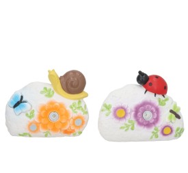 PIEDRA 2 SURT C/BICHO LUZ SOLAR LED 22,5X8X18.5 CM