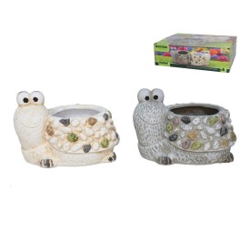 MACETERO CARACOL TERRACOTA 2 SRT 13X10X9 CM