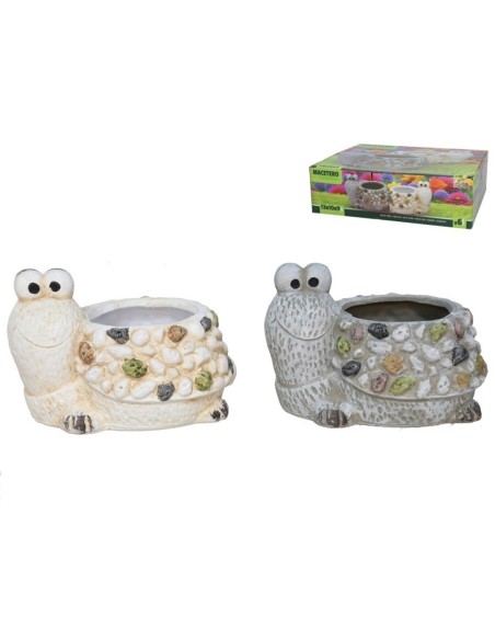 MACETERO CARACOL TERRACOTA 2 SRT 13X10X9 CM