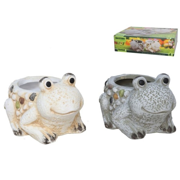 MACETERO RANA TERRACOTA 2 SRT 13X10,5X8,5 CM