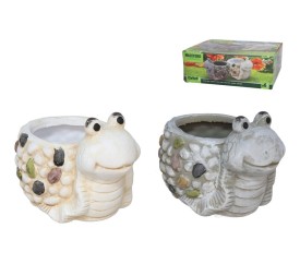 MACETERO CARACOL TERRACOTA 2 SRT 12X9X9 CM