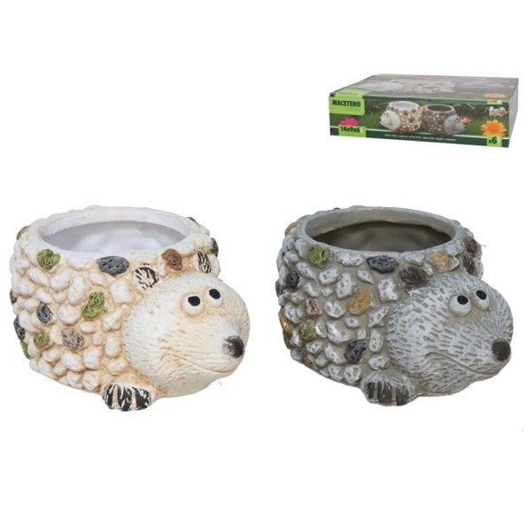 MACETERO ERIZO TERRACOTA 2 SRT 14X9,5X6,5 CM