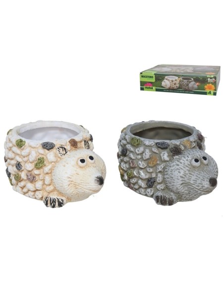 MACETERO ERIZO TERRACOTA 2 SRT 14X9,5X6,5 CM