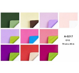 BOBINA POLIPROPILENO OPACO DOBLE CARA 70CMX40M SURTIDO