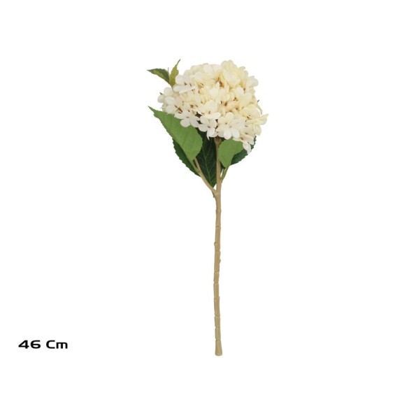 VARA HORTENSIA FLOR MINI 46 CM (CREMA)