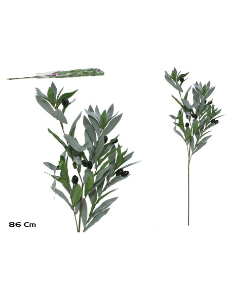 VARA OLIVO FLOCADO 86 CM