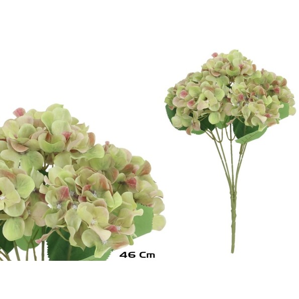 RAMO HORTENSIA PRINTED X 5-46 CM (VERDE)