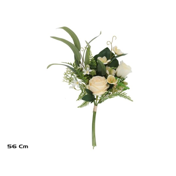 ATADO ALTO ROSAS -CAP -56 CM (CREMA)