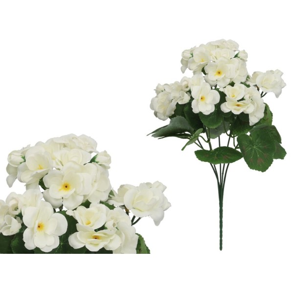 RAMO GERANIO X 5 -35 CM (BLANCO)