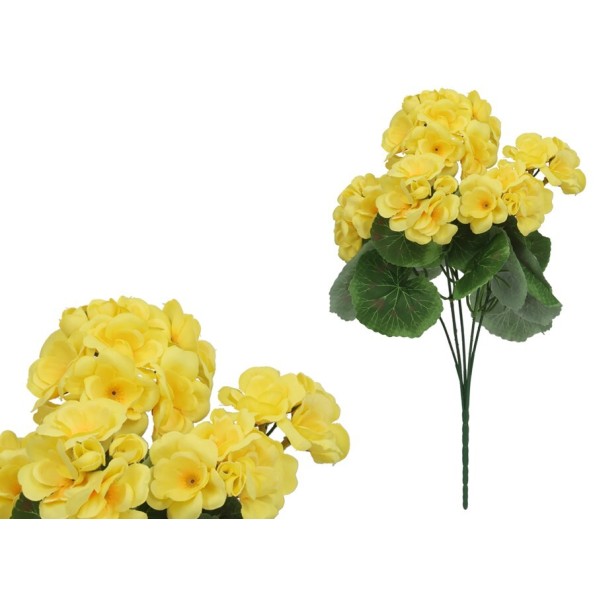RAMO GERANIO X 5 -35 CM (AMARILLO)