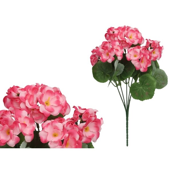 RAMO GERANIO X 5 -35 CM (ROSA)