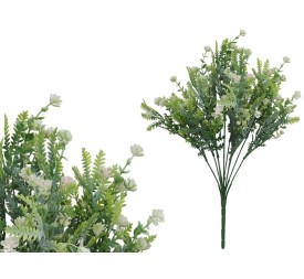 RAMO HELECHO FLOR X 10 - 45 CM (BLANCO)