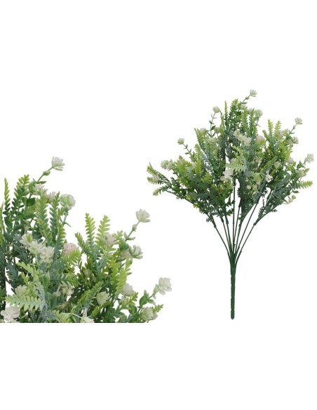 RAMO HELECHO FLOR X 10 - 45 CM (BLANCO)