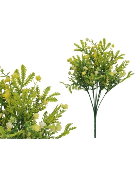 RAMO HELECHO FLOR X 10 - 45CM (AMARILLO)