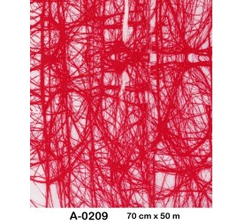 BOBINA POLIPROPILENO SIZOWEB 70CMX50M (CELOFAN) BLANCO/FUCSIA/ROJO