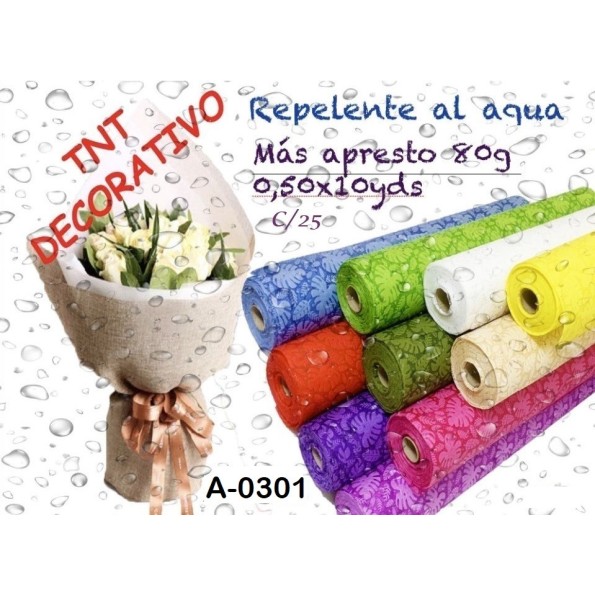 ENVOLTORIO TNT MONSTERA REPELENTE AL AGUA 50CM X10 YDS