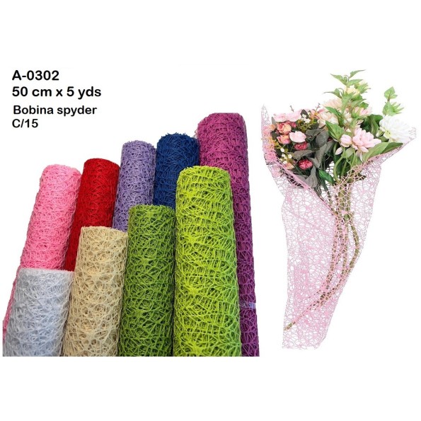 BOBINA SPYDER 50CM X5 YARDAS SURTIDO