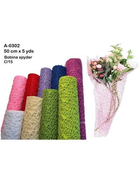 BOBINA SPYDER 50CM X5 YARDAS SURTIDO