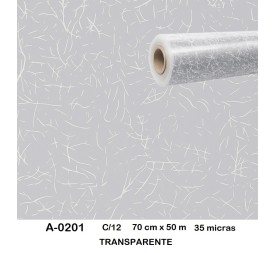 BOBINA POLIPROPILENO ICE BLANCO 70CMX50M ( CELOFAN)
