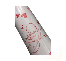 ROTOLO PERLATO STAMPATO 70X50 FELICIDADES MAMA